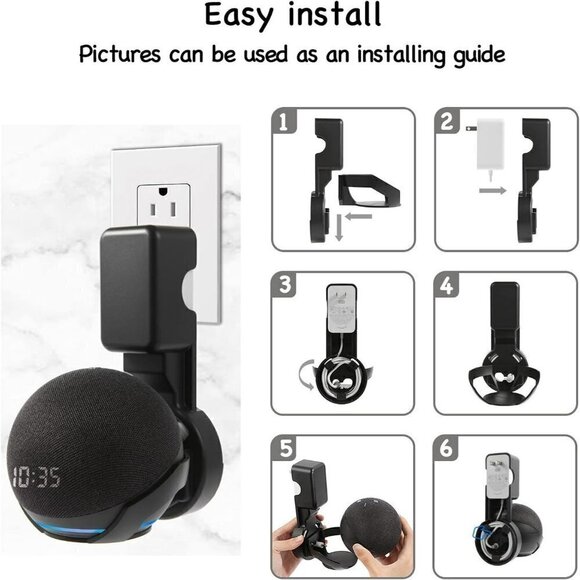 Wall Mount Holder for Echo Dot 4th Generation  | Yecen - Picture 5 of 8